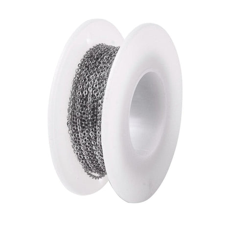 Vandfast Ankerkæde - Stål (1,5x1,3x0,3mm) - Uniq Perler - 587364