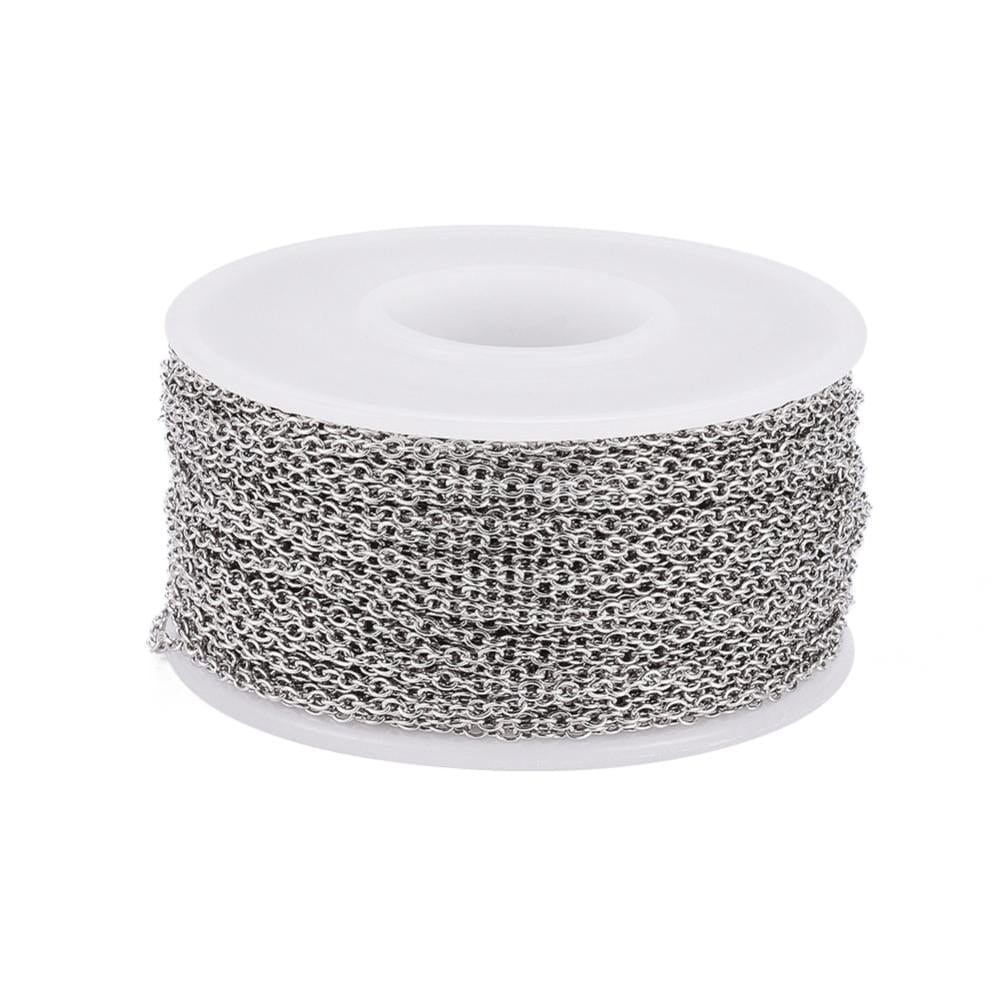 Vandfast Ankerkæde, Stål, (2x1,5x0,4mm) - Uniq Perler - 944842