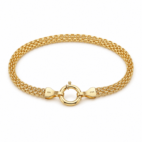 Vandfast Armbånd – Forgyldt Stål (18cm) - Uniq Perler - 201918