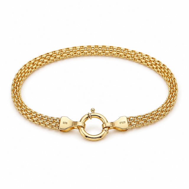 Vandfast Armbånd – Forgyldt Stål (18cm) - Uniq Perler - 201918