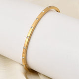 Water-resistant Bracelet With Rhinestones – 18K Gold-plated Steel