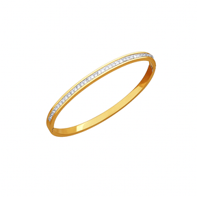 Wasserdichtes Armband – ovaler Armreif, 18 K vergoldet Stahl. - Uniq Perler - 645789