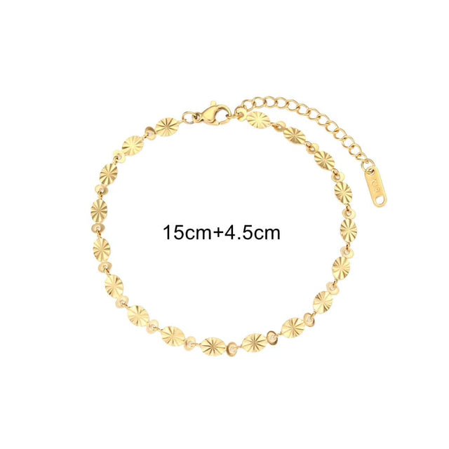 Vandfast Armbånd med Smukt Populært mønster– Forgyldt Stål - Uniq Perler - 578999