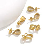 Vandfast Bail Vedhæng - Forgyldt Stål (5mm, 4 stk) - Uniq Perler - 85467