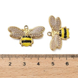 Vandfast Bi Vedhæng – 18K Forgyldt Stål (16x26.5x2.5mm) - Uniq Perler - 118904