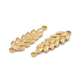 Vandfast Blomster Mellemled, 18K Forgyldt Stål, 38x11mm - Uniq Perler - 113521