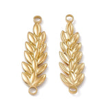 Vandfast Blomster Mellemled, 18K Forgyldt Stål, 38x11mm - Uniq Perler - 113521