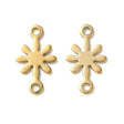 Vandfast Blomster Mellemled - Forgyldt Stål (13x7,5mm, 4 stk) - Uniq Perler - 114810