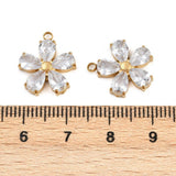 Vandfast Blomster Vedhæng Med Zirkonia – 18K Forgyldt Stål (16x14mm) - Uniq Perler - 119000