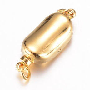 Water-resistant Box Clasp – Gold-plated Steel (20x8x7mm) - Uniq Perler - 113810