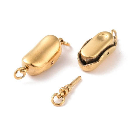 Vandfast Box Lås – Forgyldt Stål (20x8x7mm) - Uniq Perler - 113810