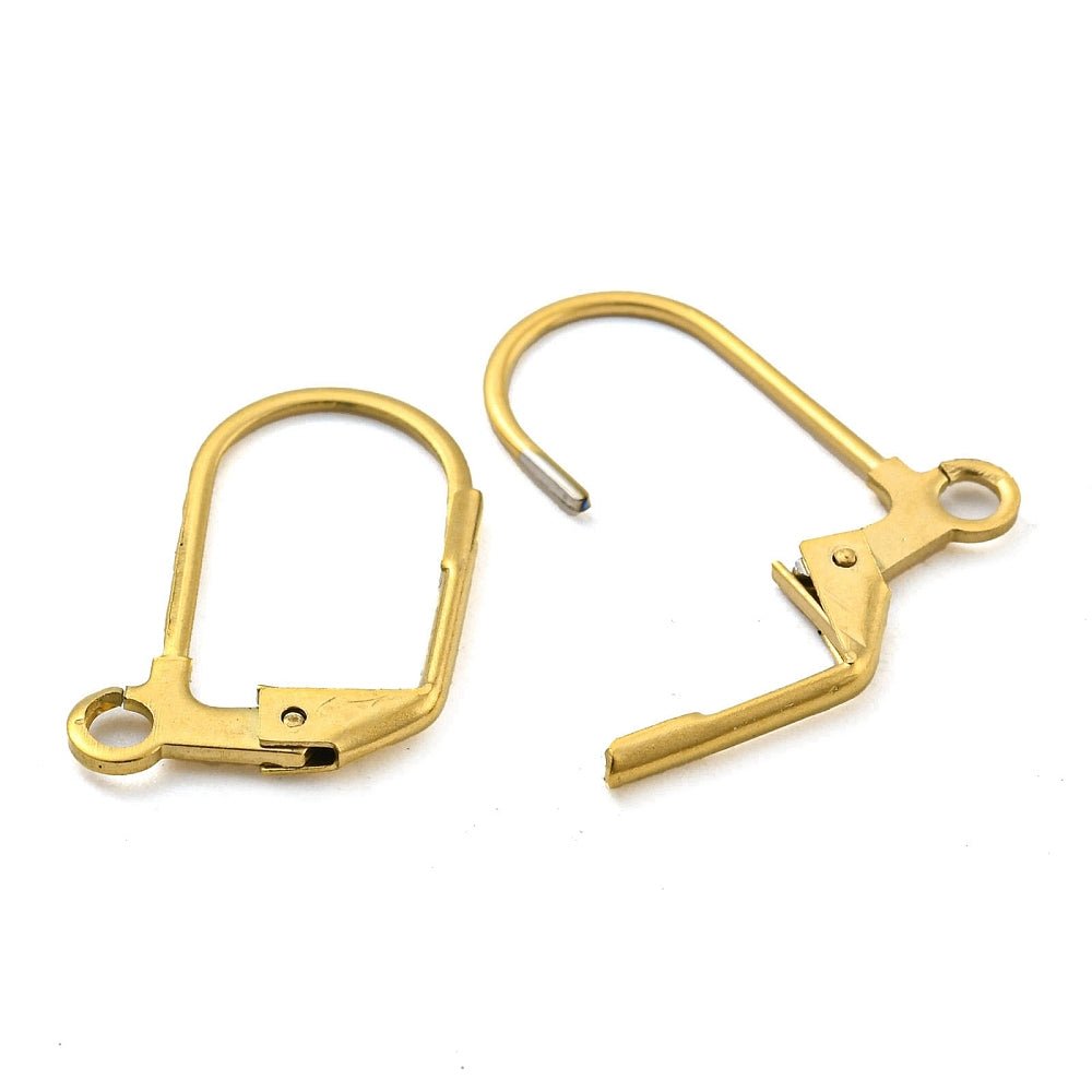 Vandfast Bricure - 18K Forgyldt Stål (17,5mm), 1 par - Uniq Perler - 122176