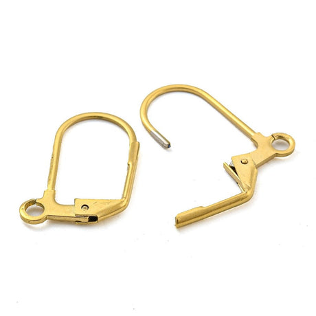 Vandfast Bricure - 18K Forgyldt Stål (17,5mm), 1 par - Uniq Perler - 122176