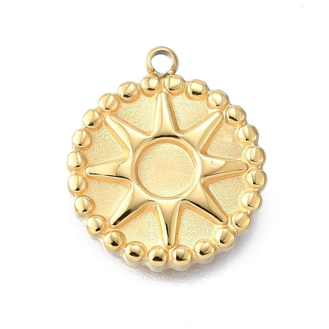 Vandfast Cabochon Indfatning – 14K Forgyldt Stål, Rund (4mm) 2 stk. - Uniq Perler - 119127
