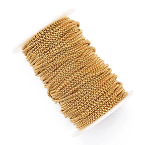 Wasserdichte Chunky Stahlkette, Vergoldet, 4mm - Uniq Perler - 114618