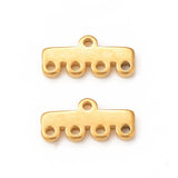 Vandfast Connector Mellemled, Forgyldt Stål, 2 stk. - Uniq Perler - 753566