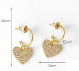 Vandfast Creol Hjerte Øreringe Af Forgyldt Stål - Uniq Perler - 114420