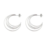 Vandfast Creoler Med Flere Lag, Stål, (32mm) - Uniq Perler - 114908