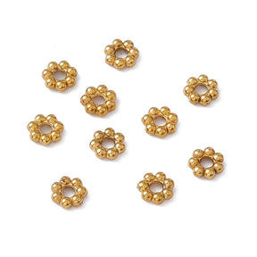 Wasserfeste Daizy Metallperlen - Vergoldet Stahl (6x2mm), 10 Stück - Uniq Perler - 113931