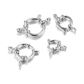 Water-resistant Decorative Spring Ring Clasp – Steel (10mm) - Uniq Perler - 113376