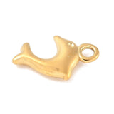 Vandfast Delfin Vedhæng – 14K Forgyldt Stål (9x6mm, 2 stk.) - Uniq Perler - 114796