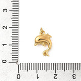 Vandfast Delfin Vedhæng – 18K Forgyldt Stål (14,5x9,5x4mm) 1 stk. - Uniq Perler - 124086