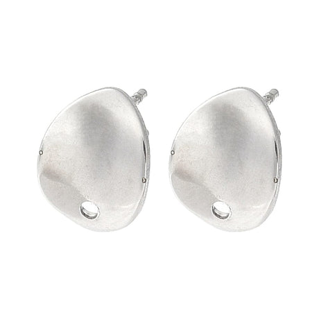 Vandfast Dråbe Ørestikkere, Stål, ( 11x8,5mm) - Uniq Perler - 957924