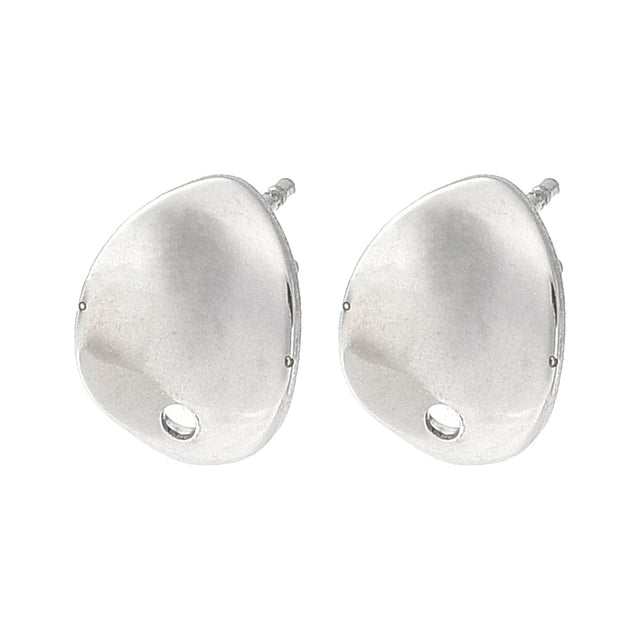 Vandfast Dråbe Ørestikkere, Stål, ( 11x8,5mm) - Uniq Perler - 957924