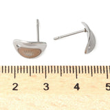 Vandfast Dråbe Ørestikkere, Stål, ( 11x8,5mm) - Uniq Perler - 957924