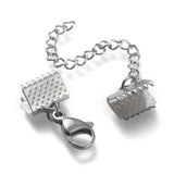 Vandfast Endestykke med Karabinlås og Kæde – Stål (33mm) - Uniq Perler - 