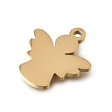 Vandfast Engel Vedhæng – 18K Forgyldt Stål (20x17mm) - Uniq Perler - 126246