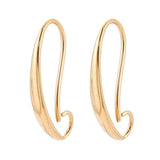 Vandfast Enkel Ørekrog – 18K Forgyldt Stål (18,5x3mm) - Uniq Perler - 115337