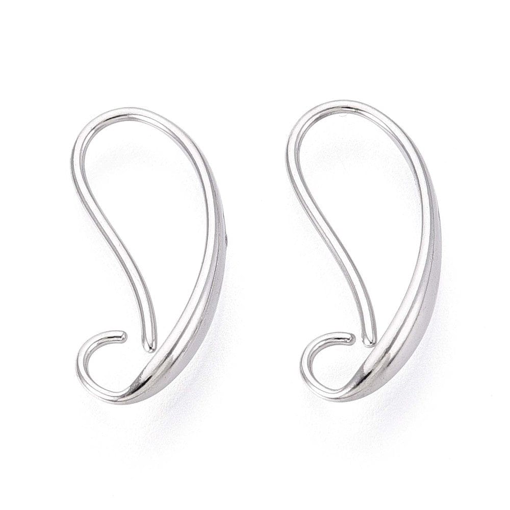 Vandfast Enkel Ørekrog – Stål (18,5x3mm) - Uniq Perler - 115338