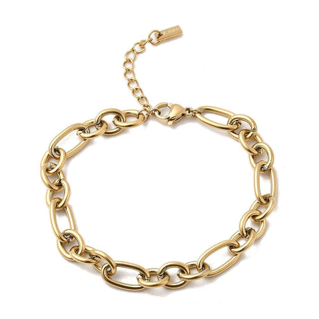 Vandfast Figaro Armbånd – 18K Forgyldt Stål (16cm) - Uniq Perler - 115825