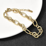 Vandfast Figaro Armbånd – 18K Forgyldt Stål (16cm) - Uniq Perler - 115825