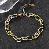 Vandfast Figaro Armbånd – 18K Forgyldt Stål (16cm) - Uniq Perler - 115825