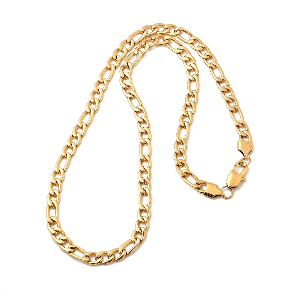 Vandfast Figaro Halskæde – 22K Forgyldt Stål (55cm) - Uniq Perler - 115722