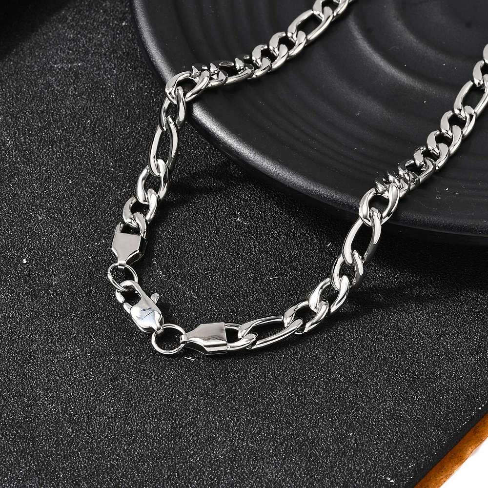 Vandfast Figaro Halskæde – Stål (50cm) - Uniq Perler - 115724