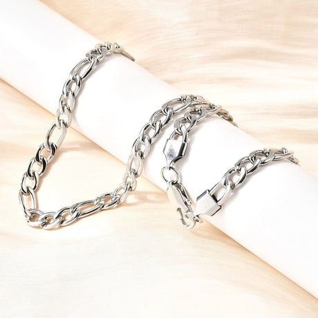 Vandfast Figaro Halskæde – Stål (55cm) - Uniq Perler - 115721