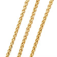 Vandfast Flettet Kæde, Forgyldt Stål, (4mm, 1m) - Uniq Perler - 358488
