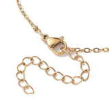 Vannfast Forgylt Stålkjede – Satellitt/slider kjede 48 cm + forlengelseskjede - Uniq Perler - 