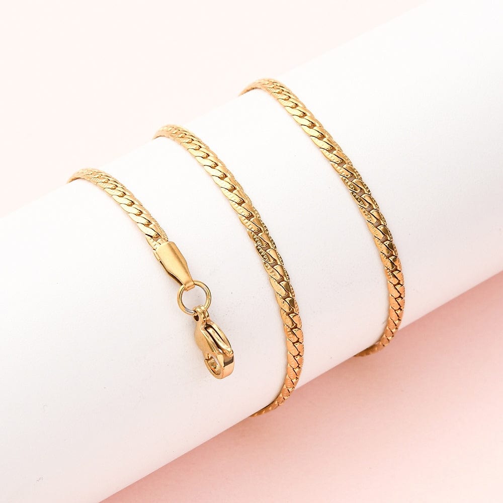 Vandfast Halskæde – Forgyldt Stål (50cm) - Uniq Perler - 116151