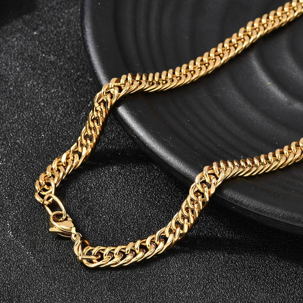 Vandfast Halskæde – Forgyldt Stål (51cm) - Uniq Perler - 115726