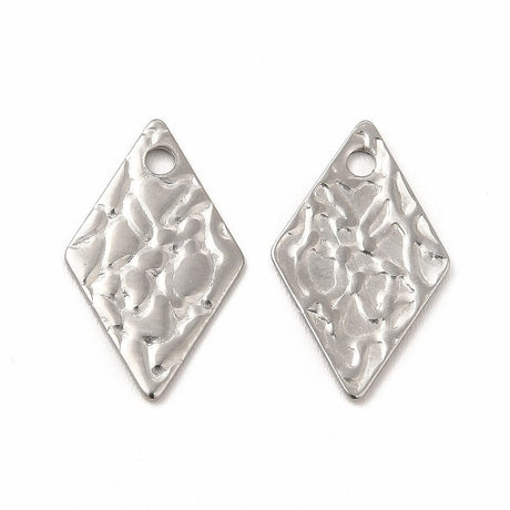 Vandfast Harlekin Vedhæng Med Mønster, 16x9,5mm, 2 stk. - Uniq Perler - 302332