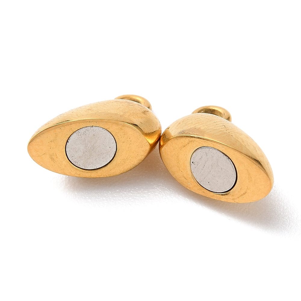 Vandfast Hjerte Magnet Lås – Forgyldt Stål (10,5x16mm) - Uniq Perler - 113477