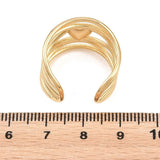 Vandfast Hjerte Ring – 18K Forgyldt Stål (17,5mm) - Uniq Perler - 122867