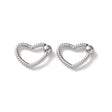 Vandfast Hjerte Springlås Med Mønster – Stål (22x16mm) - Uniq Perler - 116023
