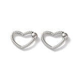 Vandfast Hjerte Springlås Med Mønster – Stål (22x16mm) - Uniq Perler - 116023