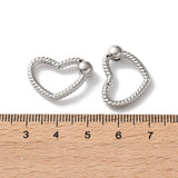 Vandfast Hjerte Springlås Med Mønster – Stål (22x16mm) - Uniq Perler - 116023