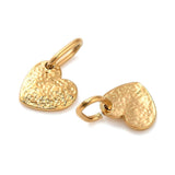 Vandfast Hjerte Vedhæng, 18K Forgyldt Stål, 7x7mm - Uniq Perler - 114553